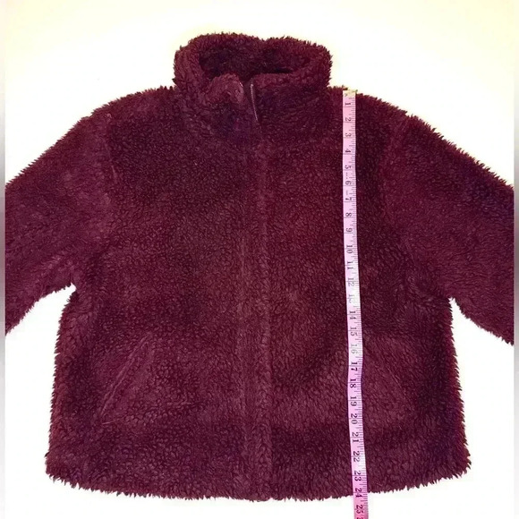 Pacsun Women’s Sherpa Teddy Zip- up Jacket Size- M/L - Picture 3 of 10